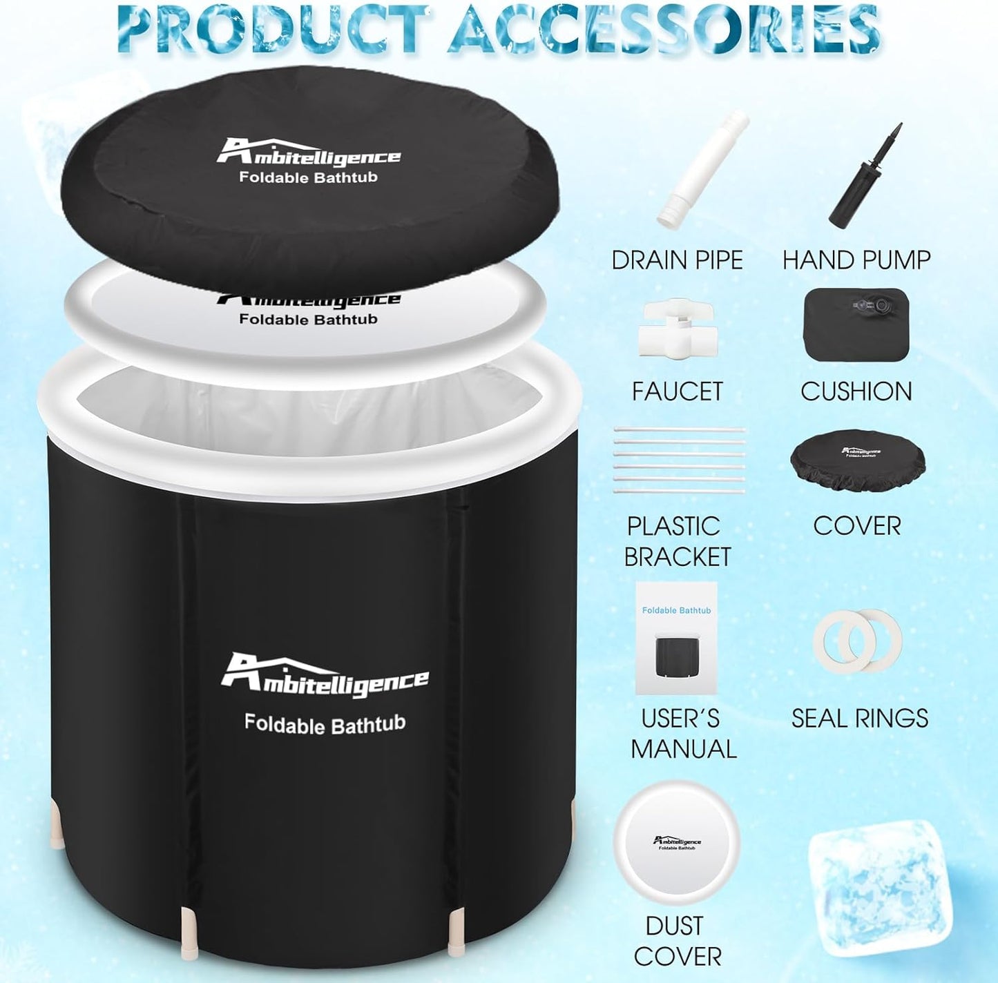 Cold water therapy ,bathtub,  Foldable ,Outdoor Portable