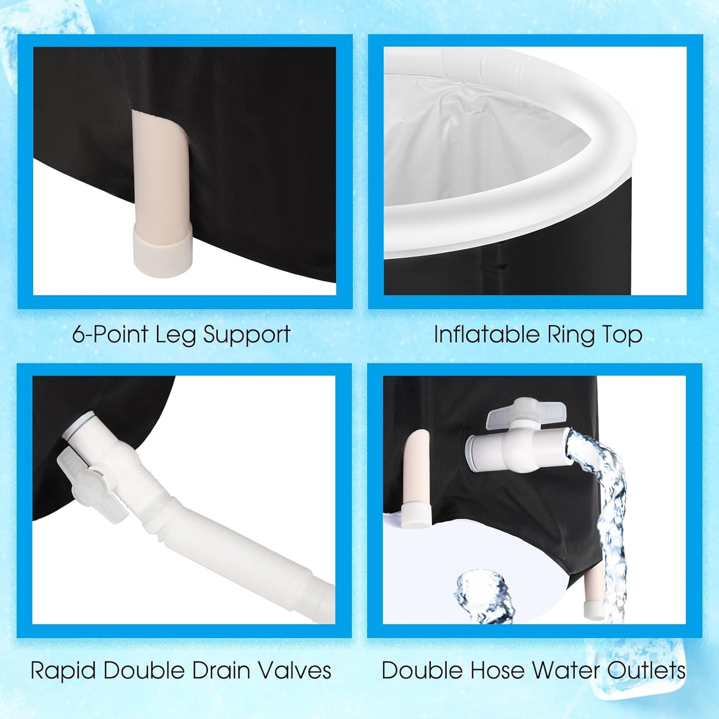 Cold water therapy ,bathtub,  Foldable ,Outdoor Portable