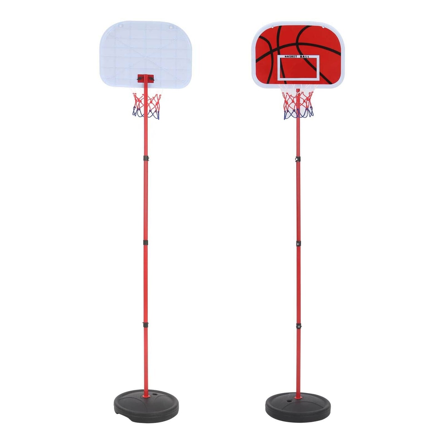 180cm High Free Adjustable Standing Basketball Hoop Net Backboard Stand Set